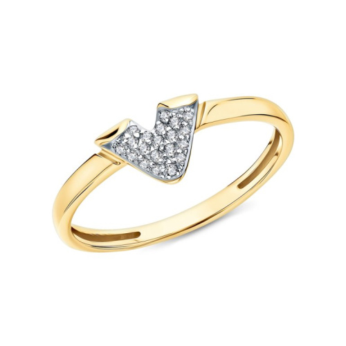 Золотое кольцо с фианитами