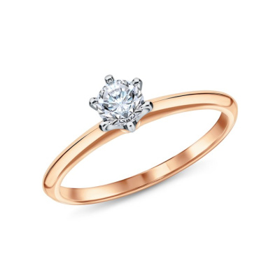 Золотое кольцо с бриллиантами природными