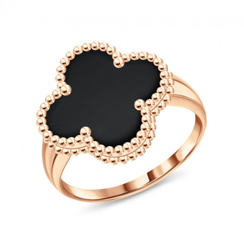 Золотое кольцо с природным агатом