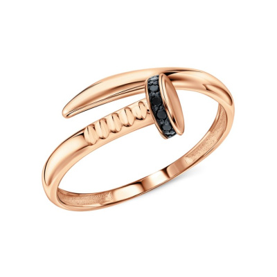 Золотое кольцо с фианитами