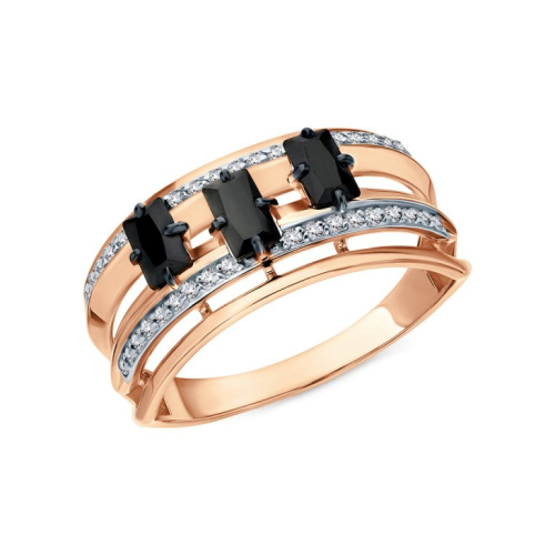 Золотое кольцо с фианитами