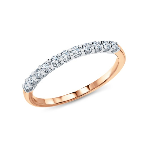 Золотое кольцо с бриллиантами природными