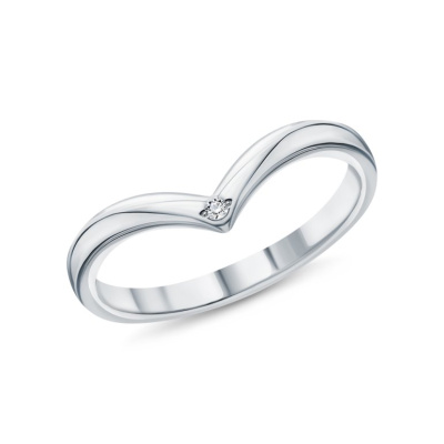 Серебряное кольцо с бриллиантами природными