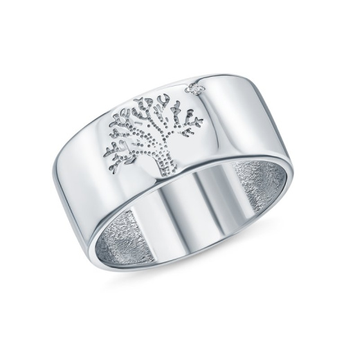 Серебряное кольцо с бриллиантами природными