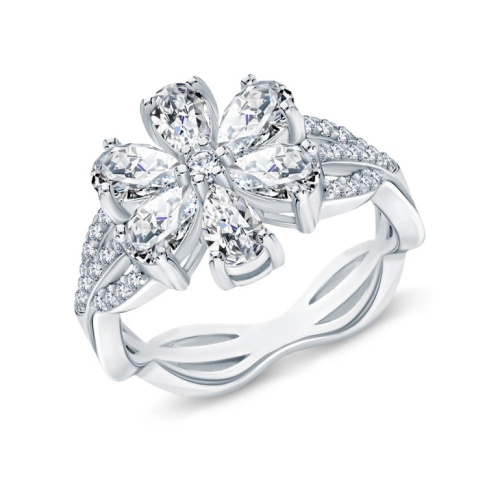 Серебряное кольцо с фианитами