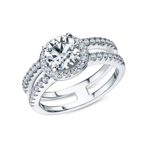 Серебряное кольцо с фианитами