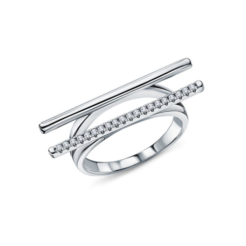 Серебряное кольцо с фианитами