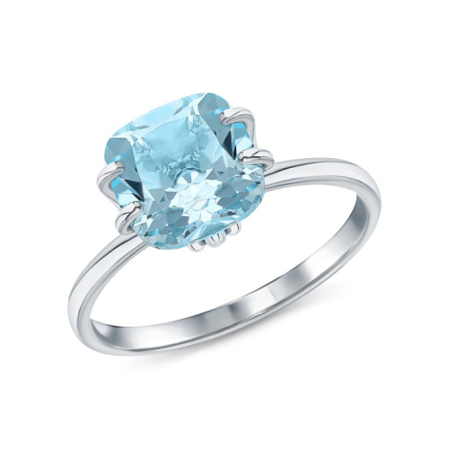 Серебряное кольцо с топазами природными