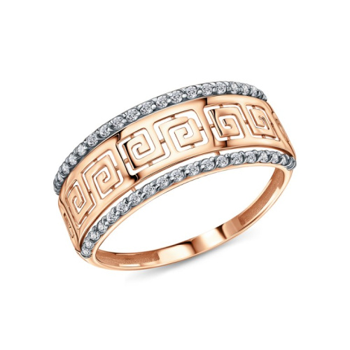 Золотое кольцо с фианитами