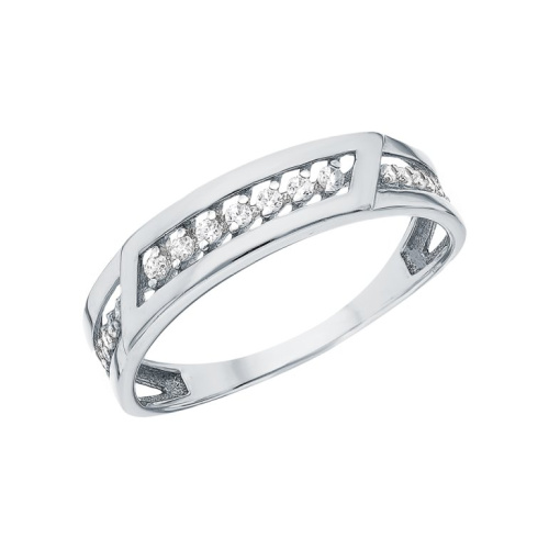 Серебряное кольцо с фианитами