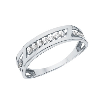 Серебряное кольцо с фианитами