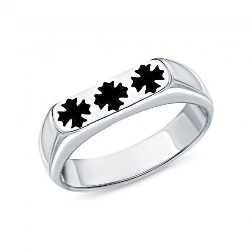 Серебряное кольцо с эмалью