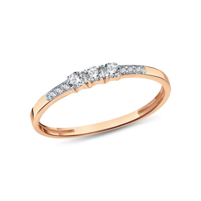 Золотое кольцо с фианитами