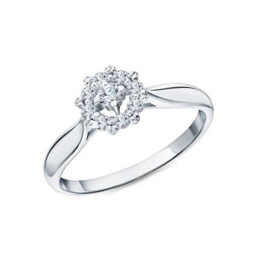 Золотое кольцо с бриллиантами природными