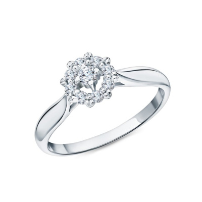 Золотое кольцо с бриллиантами природными