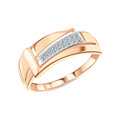 Золотое кольцо с фианитами