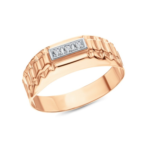 Золотое кольцо с фианитами