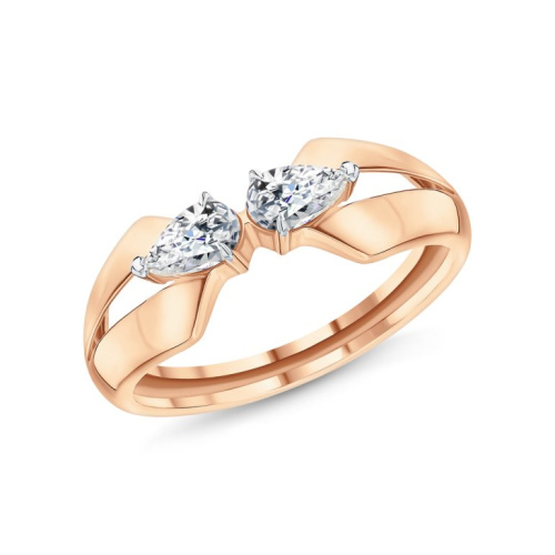 Золотое кольцо с фианитами