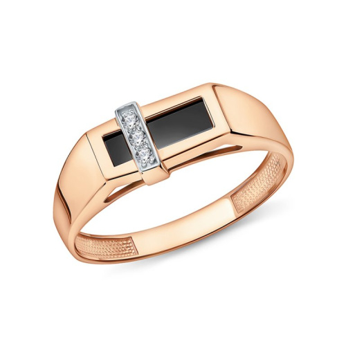 Золотое кольцо с фианитами