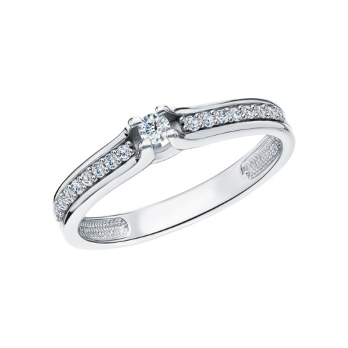 Серебряное кольцо с фианитами