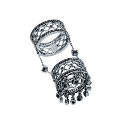 Серебряное кольцо с фианитами