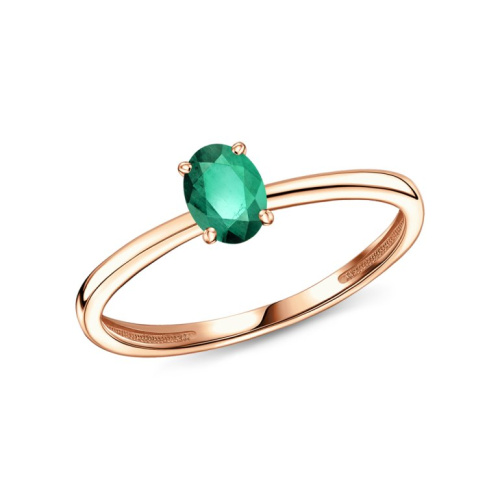 Золотое кольцо с изумрудами природными