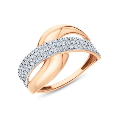 Золотое кольцо с фианитами