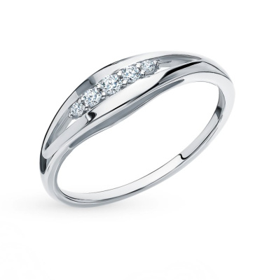 Золотое кольцо с бриллиантами природными