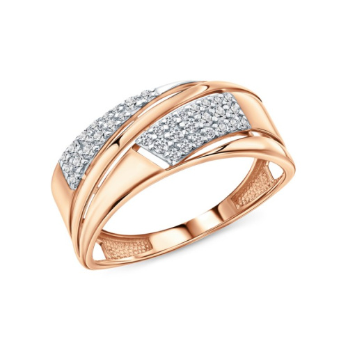 Золотое кольцо с фианитами