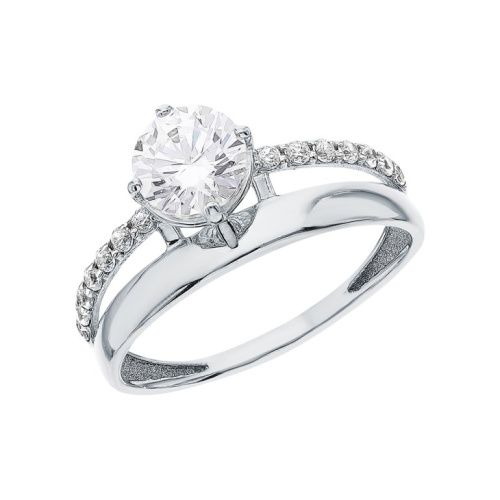 Серебряное кольцо с фианитами