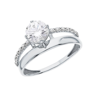 Серебряное кольцо с фианитами