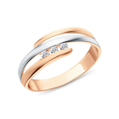 Золотое кольцо с фианитами