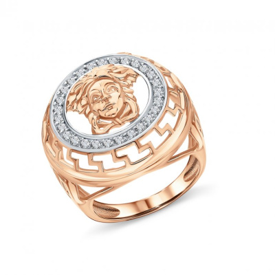 Золотое кольцо с фианитами