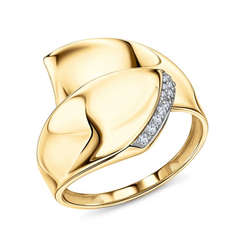 Золотое кольцо с фианитами