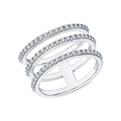 Серебряное кольцо с фианитами