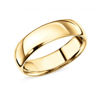 Золотое обручальное кольцо