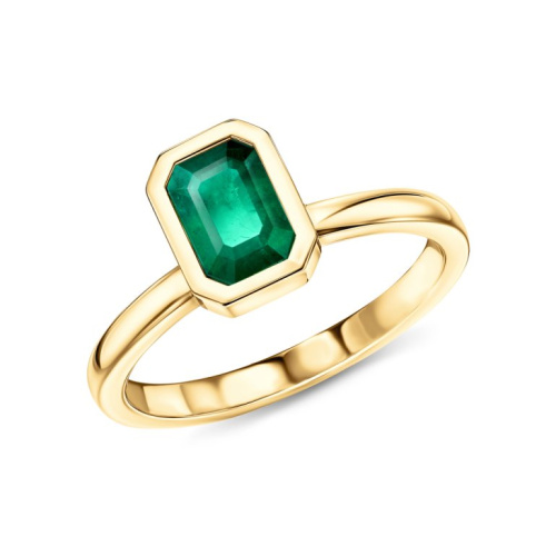 Золотое кольцо с изумрудами природными