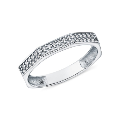 Серебряное кольцо с фианитами