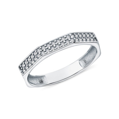 Серебряное кольцо с фианитами