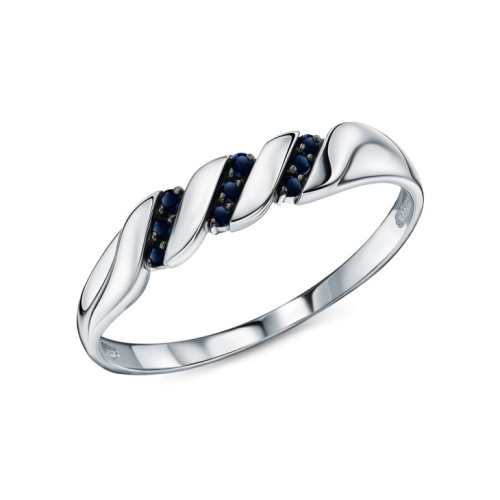 Золотое кольцо с сапфирами природными