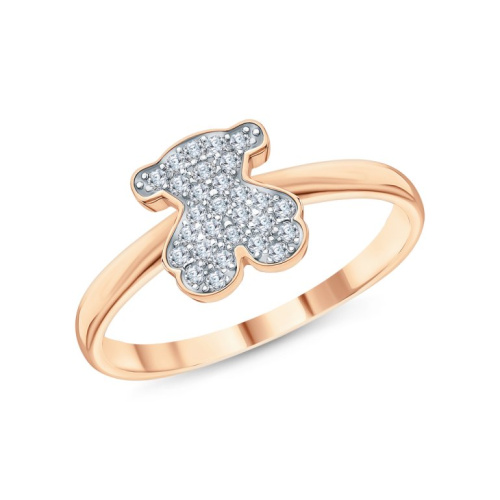 Золотое кольцо с фианитами