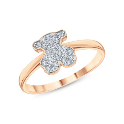 Золотое кольцо с фианитами