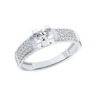 Золотое кольцо с фианитами