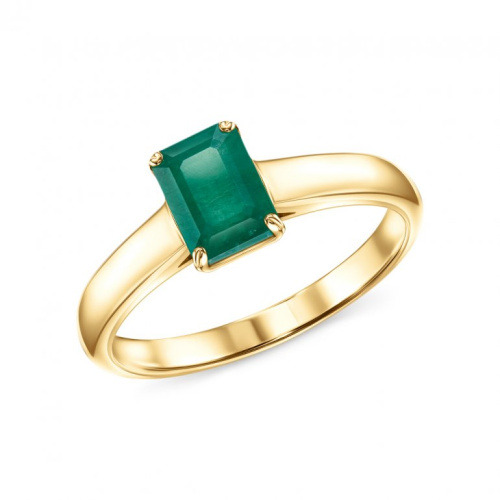 Золотое кольцо с изумрудами природными