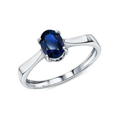 Золотое кольцо с сапфирами природными