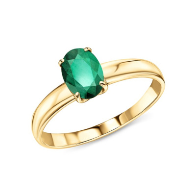 Золотое кольцо с изумрудами природными