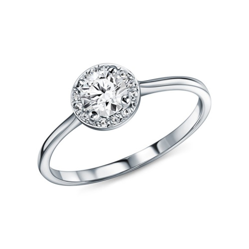 Золотое кольцо с бриллиантами природными и топазами природными