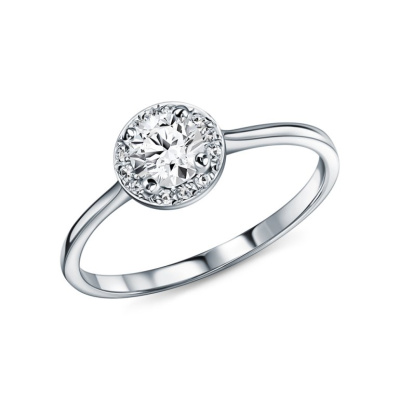 Золотое кольцо с бриллиантами природными и топазами природными