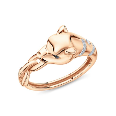 Золотое кольцо с фианитами