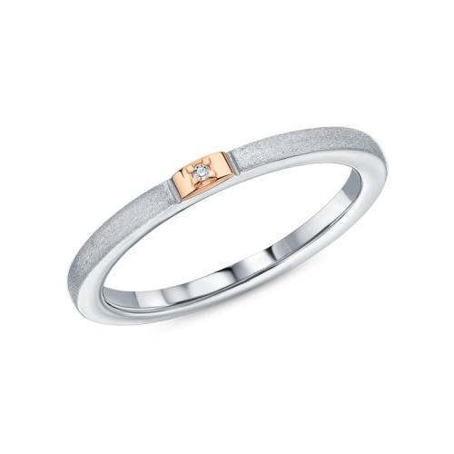 Серебряное кольцо с бриллиантом природным